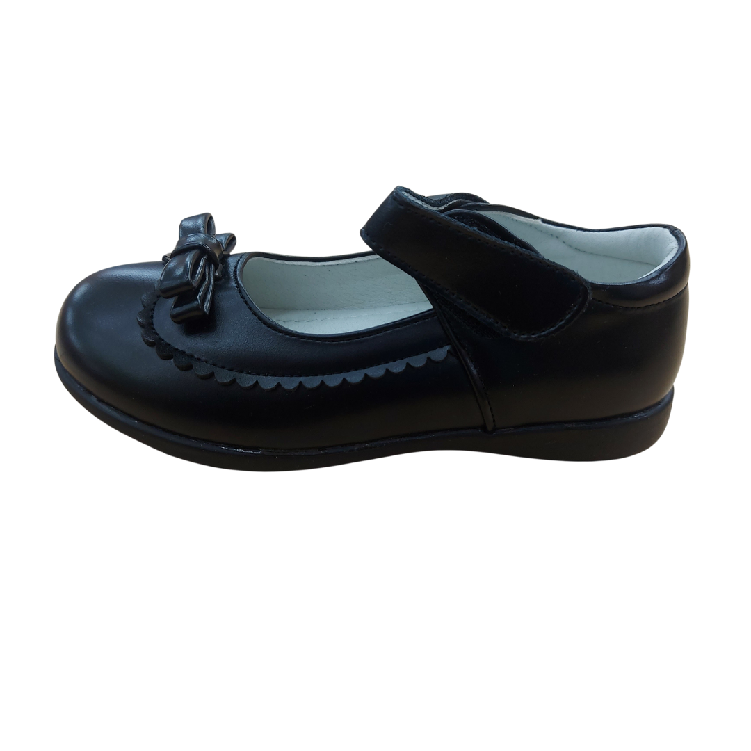 Girls school shoes- black - Main Image