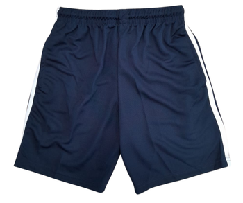 Navy Blue sports shorts w/stripe - Drifit