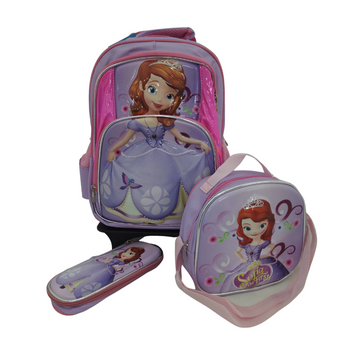 School Bag with Tire 16in-3pcs- Sofia