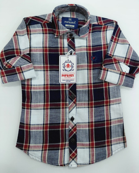 Boys Shirt - Red & Black Checks