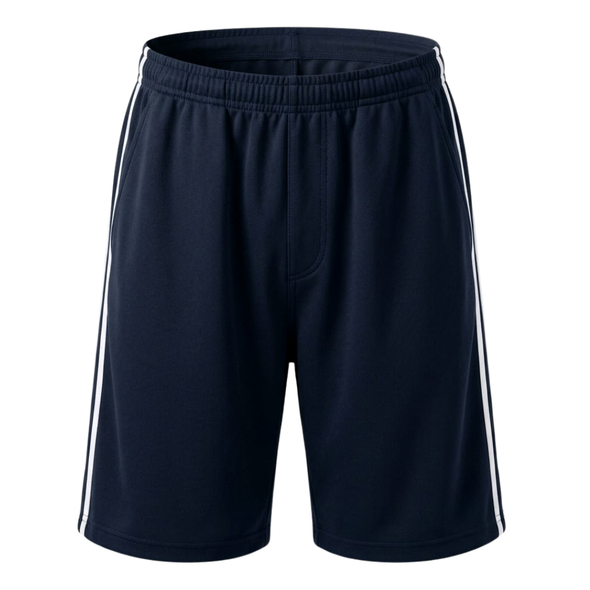 Navy Blue sports shorts w/stripe - Drifit