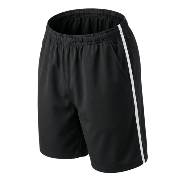 Black sports shorts w/stripe