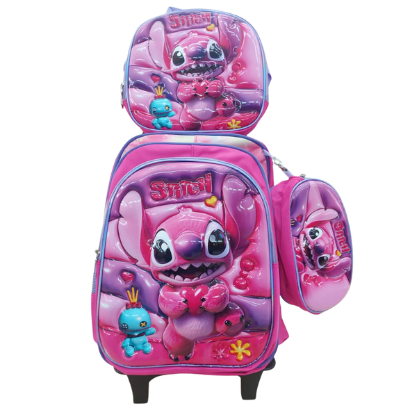 School Bag With Tire - 16inch - Stitch