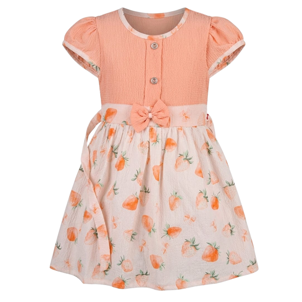 Girls Dress - Orange Berry