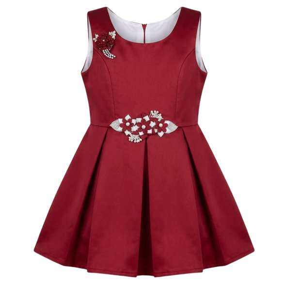 Girls Dress - Maroon