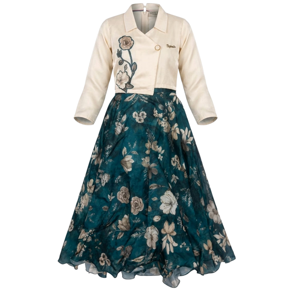 Girls Dress - Green Dark