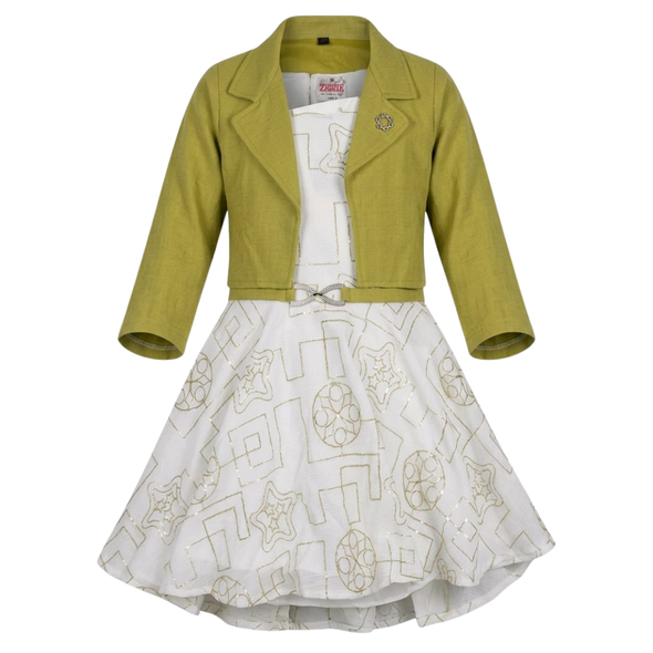 Girls Dress - Neon Green
