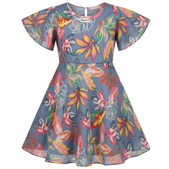 Girls Dress - Grey