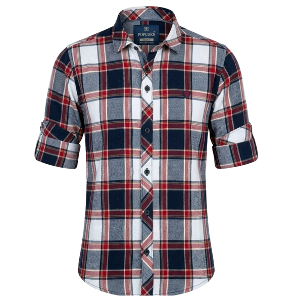 Boys Shirt - Maroon Checks