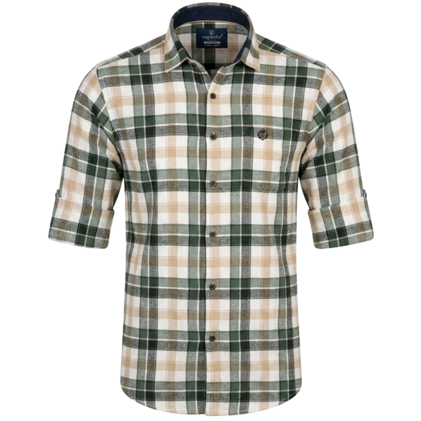 Boys Shirt - Green Checks
