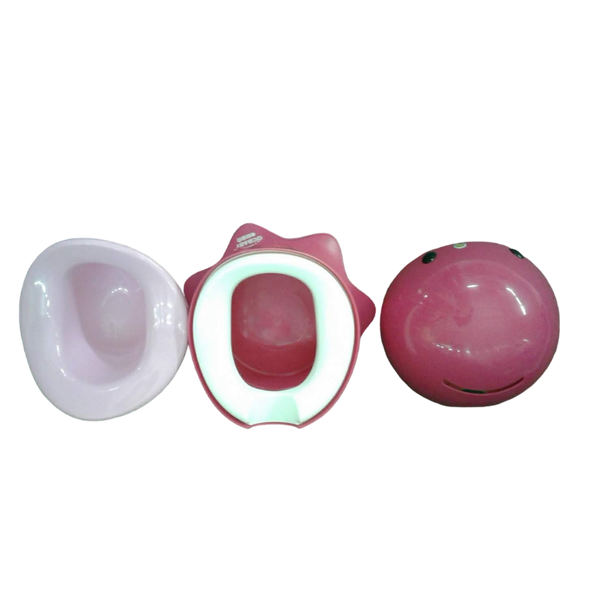 Baby potty Pink ( potty with toilet roll holder )