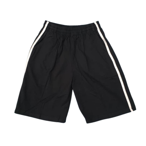 Black sports shorts w/stripe