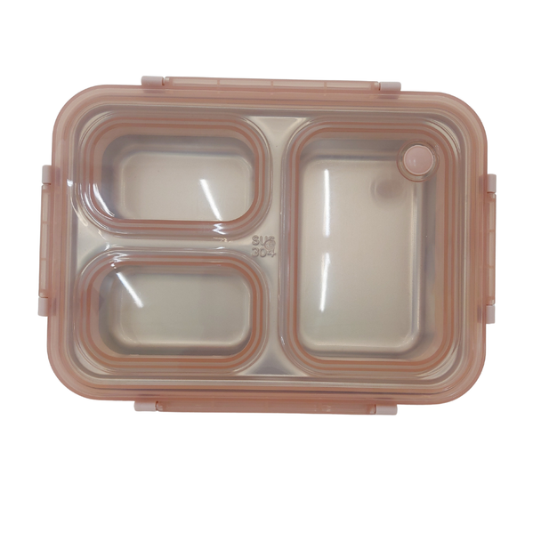 Stainless Steel Lunch Box - Clear Pink