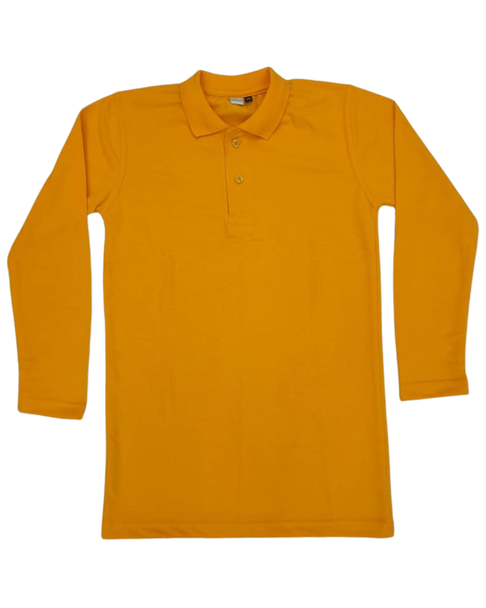 Gold Polo Shirt Long Sleeves