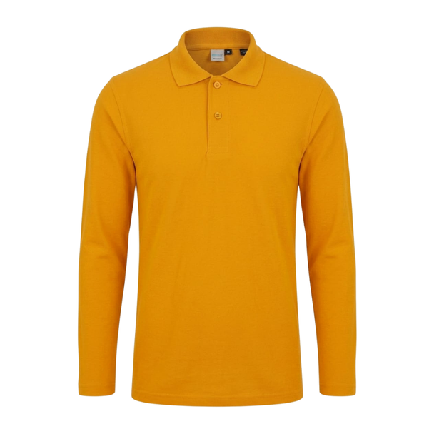 Gold Polo Shirt Long Sleeves