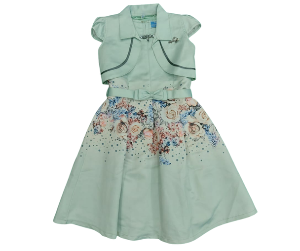Girl Dress - Soft Green
