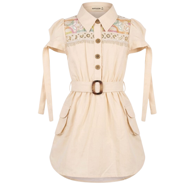 Girls Dress - Cream