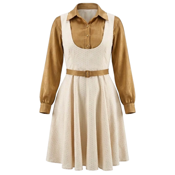 Girls Dress - Brown