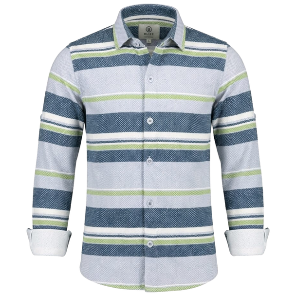 Boys Shirt - Grey & Green
