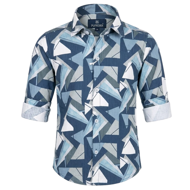 Boys Shirt - Blue & White