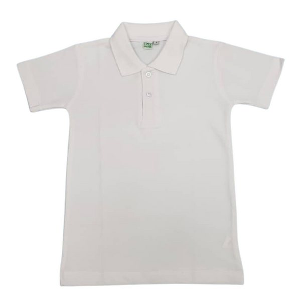 Plain white polo