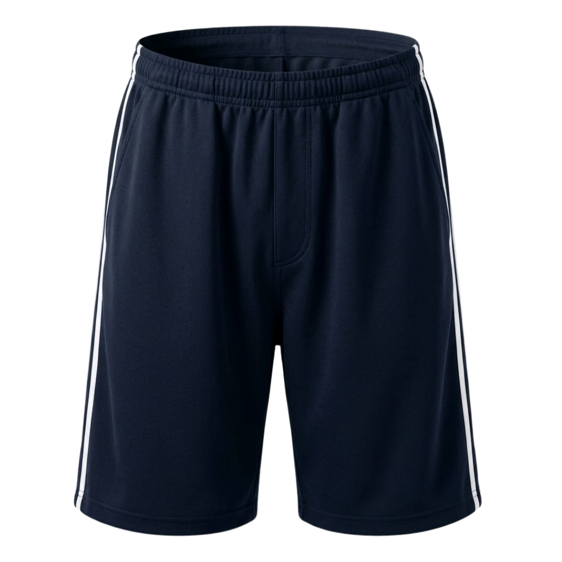 Navy Blue sports shorts w/stripe - Drifit