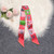 Real mulberry silk headband with handle Women's Pop style steed temperament long silk scarf