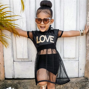 Rejea Fashion Kids Girls Clothes Sets Summer Children Mesh Short Sleeve T-shirt Dress+Shorts Casual Baby Girls Outfits 1-6Y Rejea Fashion Kids Girls Clothes Sets Summer Children Mesh Short Sleeve T-shirt Dress+Shorts Casual Baby Girls Outfits 1-6Y