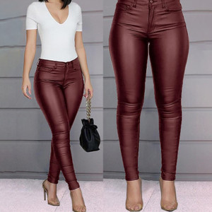 Rejea Spring Women Pu Leather Pants Black Sexy Stretch Bodycon Trousers High Waist Long Casual Pencil S-3XL Winter Rejea Spring Women Pu Leather Pants Black Sexy Stretch Bodycon Trousers High Waist Long Casual Pencil S-3XL Winter