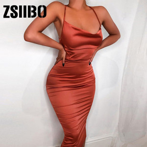 REJEA neon satin lace up summer women bodycon long midi vintage backless elegant party outfits sexy club clothes vestido dress robe REJEA neon satin lace up summer women bodycon long midi vintage backless elegant party outfits sexy club clothes vestido dress robe
