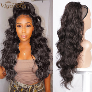 Rejea Long Body Wavy Drawstring Ponytail for Women Synthetic Wave Hair Extension Clip in Hairpiece Black Fake Hair Rejea Long Body Wavy Drawstring Ponytail for Women Synthetic Wave Hair Extension Clip in Hairpiece Black Fake Hair
