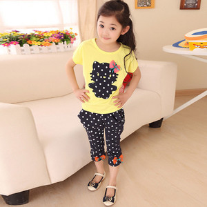 Rejea Girls Summer Casual Clothes Set Children Short Sleeve Cartoon T-shirt + Short Pants Sport Suits Girl Clothing Sets for Kids Rejea Girls Summer Casual Clothes Set Children Short Sleeve Cartoon T-shirt + Short Pants Sport Suits Girl Clothing Sets for Kids