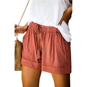 REJEA Summer Shorts Casual Loose Streetwear Bottoms Female Drawstring Pockets Shorts Sexy Shorts