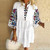 Rejea 2021 Summer V Neck Tassel Beach Dress Spring Vintage Floral Print 3/4 Sleeve Party Dress Women Casual Loose A-Line Dress Vestido