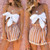 Rejea New Womens Sexy Bandage Bow Sleeveless Short Tank Top Casual Solid Tops