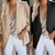 Rejea Women Plus Size Ruched 3/4 Sleeve Business Coat Open Front Solid Color Slim Work Office Blazer Cardigan Jacket with Pocket S-4XL