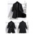Rejea New Business Blazer Suit Outwear Coat Outwear Women Autumn 3/4 Sleeve Lapel Button Slim Blazer Coat Striped Cuff Office Jacket