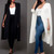 Rejea Newly Womens Loose Long Cloak Blazer Cape Trench Cardigan Coat Open Front Split Sleeve Coat