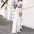 Rejea Plus Size Summer Sundress Women Ruffles Long Maxi Dress Sexy Off Shoulder Short Sleeve Buttons Party Vestidos Mujer