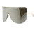 Rejea Fashion Oversized Shield Sunglasses Women Men Luxulry Brand Designer Rimless Metal Female Sun Glasses Shades Ladies