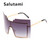 Rejea Unique Super Big One Piece Oversized Square Sunglasses For Women Vintage Alloy Rimless Gradient Sun Glasses Men Cool Party Shade