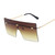 Rejea Vintage Square Sunglasses Women Siamese Oversized Sun Glasses For Women Luxury Brand Rimless Ocean Lens Big Shades Oculos De Sol