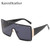 Rejea  Fashion Square Sunglasses For Women Men Oversized Luxury Brand Designer Clout Goggles Driving Glasses