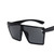 Rejea Fashion Oversized Square Sunglasses Retro Gradient Big Frame Sun Glasses For  Women One Piece Gafas Shade Mirror Clear Lens