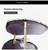 Rejea Vintage Fashion Oversized Rimless Sunglasses Women Famous Luxury Brand Design Sexy Diamond Square Sun Glasses For Female