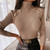 Rejea Lady New Embroidery Lace Ruffle Blouse Women Long Butterfly Sleeve Autumn Shirt Blusa Elegant Winter O-Neck Office Tops Pullover