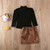 Rejea New Spring New Arrival Girls Fashion Clothes Set 2 Pieces Suit Sweater Tops+pu Leather Skirt Kids Sets Girls Clothes 0-9 Years