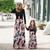 Rejea Spring Family Matching Outfits Autumn Summer Patchwork Floral Long Dress for Mommy and Me Clothes Mother and Daughter Clothes
