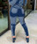 Rejea Women Patchwork Denim Pants Retro Sexy Jeans Ripped Pencil Panelled Trousers Street Skinny High Waist Lady Jean Pants Plus Size