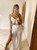 Rejea 2 Pieces Pants Suit Sets Women Solid Color Twist Knot Straps Camis+Loose High Slit Wide Leg Pants for Summer Office Lady Outfits